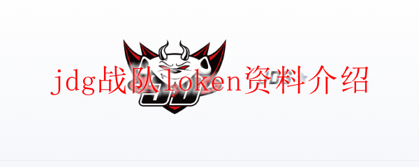 jdg战队loken资料介绍(图1)
