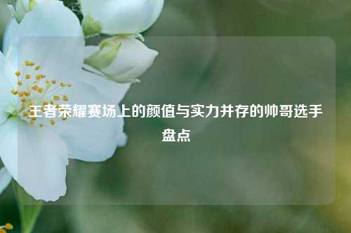 王者荣耀赛场上的颜值与实力并存的帅哥选手盘点
